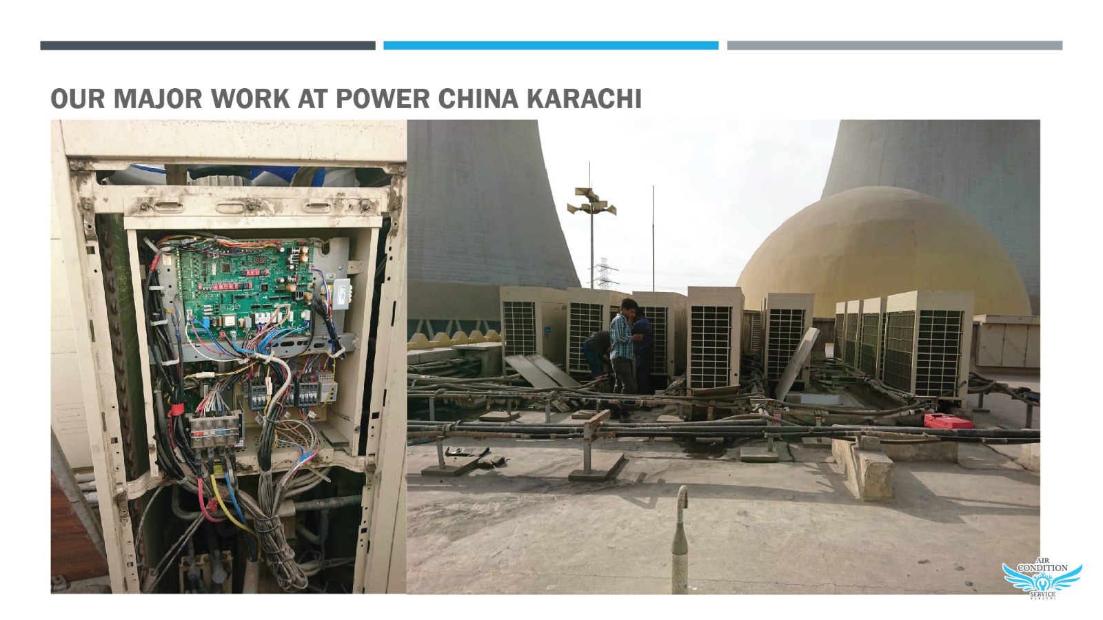 Power China Karachi — Commercial HVAC systems and outdoor-unit maintenance
